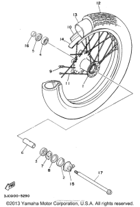 XV535G Переднее колесо