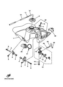 YZ85LW Топливный бак