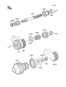 ZG1300 Secondary shaft