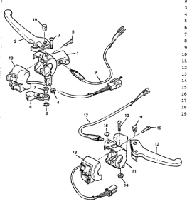 CW50 Handle switch. lever