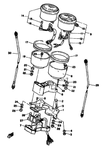 XS500 Speedometer. tachometer