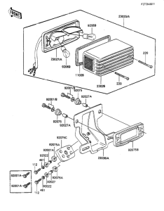 KZ1100 Taillight unit ass`y