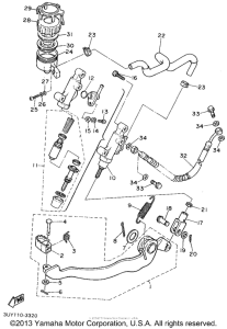 XT600EF Задний торм цилиндр