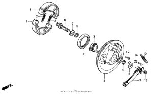 NX125 Передний тормоз