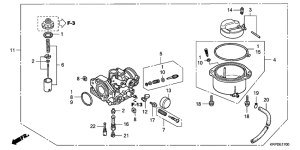 SCV100F Carburetor assy