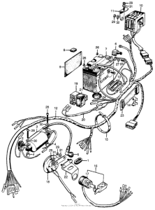 CL100 Wire harness + battery