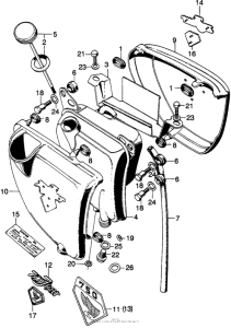 CB750 Oil tank + tank & battery cover
