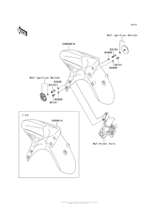 KLE650 Крыло переднее