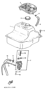YM50 Топливный бак