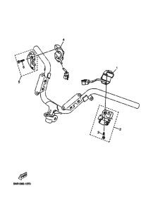 YP125D Переключатель руля рычаг