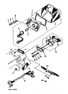 FZ600 FZ600U Taillight unit ass`y