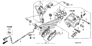 VFR1200F (DCT) Задний торнозной суппорт 2