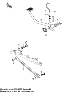 KZ1000 Педаль тормоза