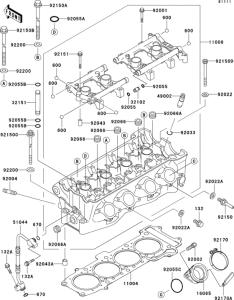 ZX750 Головка цилиндров