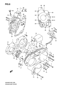 AN400 Crankcase cover ass`y  (v