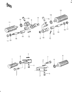 KZ650 Подножки