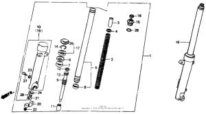 VTR250 Front fork 90
