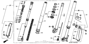 CR250R Передние аммортизаторы
