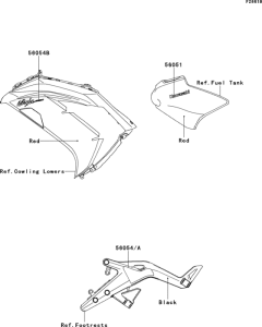 EX650 Decals(red)(ecf)(ca,us)