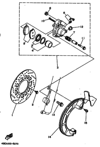 XT225 XT225G Передний суппорт