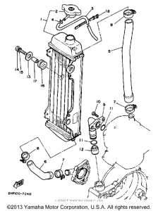 YZ80B Radiator - hose