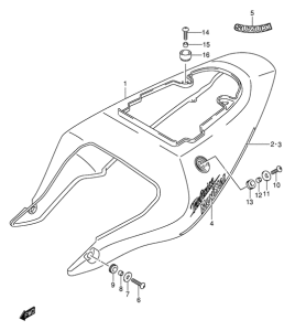 GSX-R600 Обтекатель задний