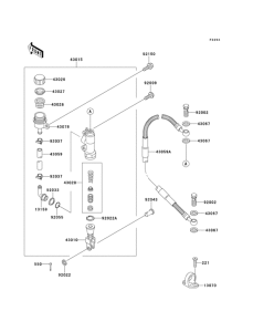 KX500 Задний торм цилиндр