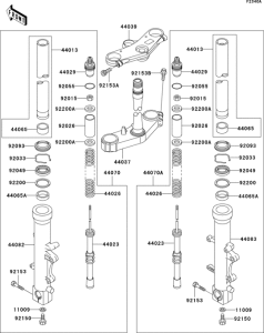 ZX600 Front fork(j7f / j8f)