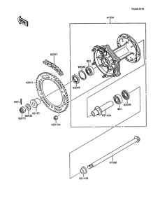 KMX200 Задняя ступица колеса