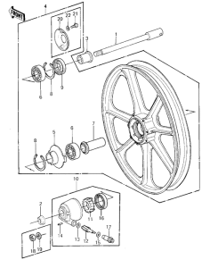 KZ1000 Front wheel / hub