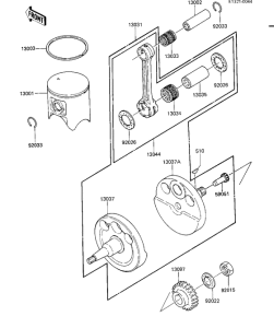 KX500 Crankshaft / piston