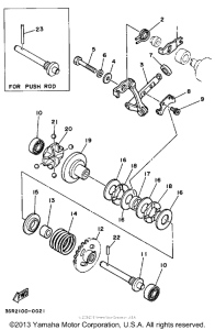 YZ125B Регулятор,вед .звезда