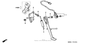VTR1000F Подножка