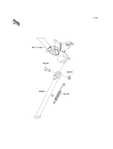 KLX250 Подножка