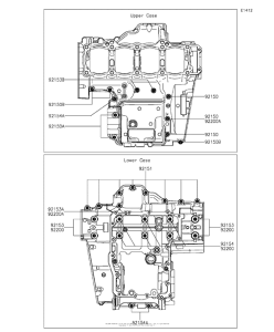ZX1000 Болты крепления картера