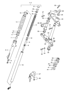 TS125 Вилка передней оси