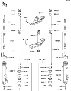 ER650 Передняя вилка