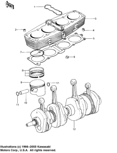 KZ1000 Cylinder / pistons / crankshaft
