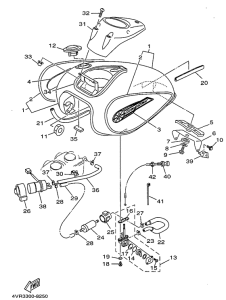 XVS650 Топливный бак