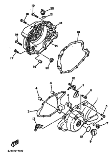 TW200E Crankcase cover ass`y  (v