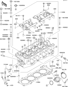 ZX750 Головка цилиндров