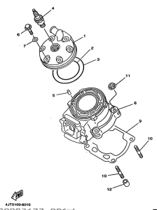 TZ125 Головка цилиндров