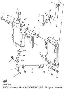 WR400FK Радиатор и Патрубки