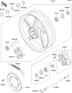 ZR550 Rear hub(zr550b-024011-)