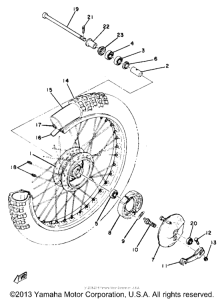 YZ50G Переднее колесо