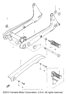 YL1 Rear arm and chain case