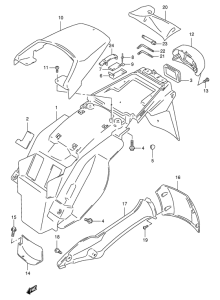 XF650 Заднее крыло