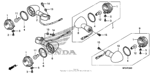 VT750C2 Задний фонарь