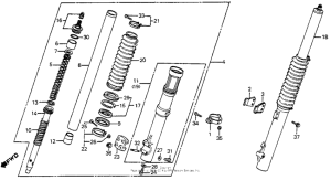 XR350R Front fork 83