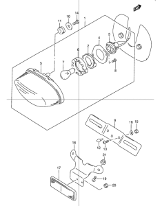 GSX1200 Задний комбинированный сигнал